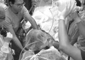 A crash intubation at USC. The patient's barbecue had exploded in his face, burning his upper airway.
