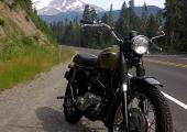 My 1970 Triumph in front of Mt. Hood. this pic ain't all that. But I couldn't help myself.
